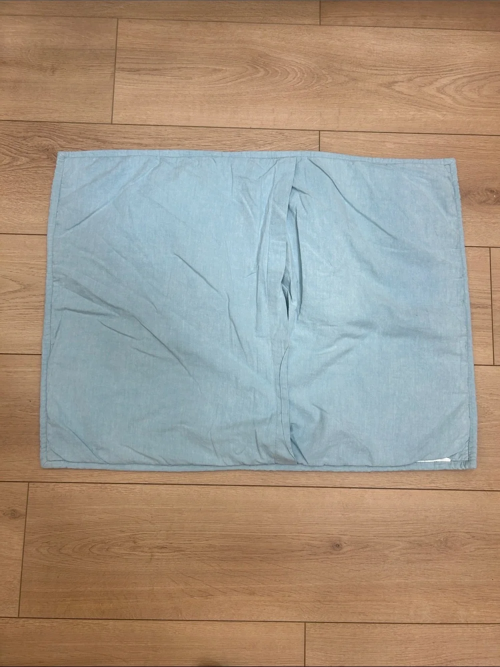 Pottery Barn Stonewashed Cotton Pick-Stitch Sham Blue Standard Set